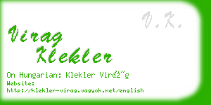 virag klekler business card